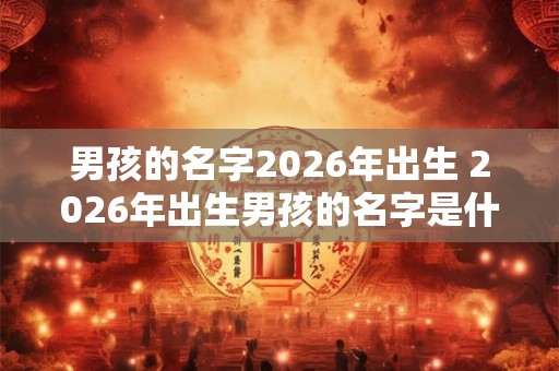 男孩的名字2026年出生 2026年出生男孩的名字是什么