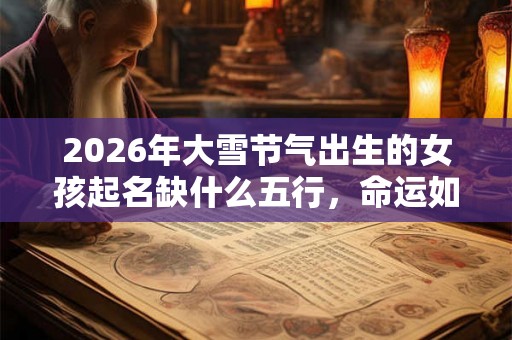 2026年大雪节气出生的女孩起名缺什么五行,命运如何? 2026年大雪节气出生的女孩起名缺什么五行,命运如何?