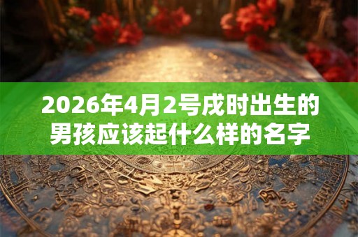 2026年4月2号戌时出生的男孩应该起什么样的名字