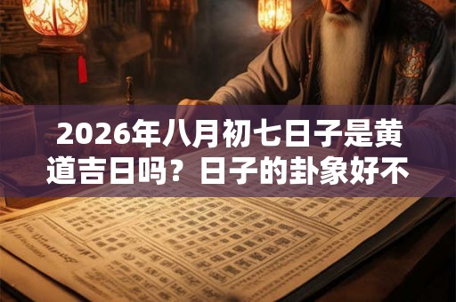 2026年八月初七日子是黄道吉日吗？日子的卦象好不好？
