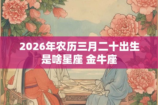 2026年农历三月二十出生是啥星座 金牛座