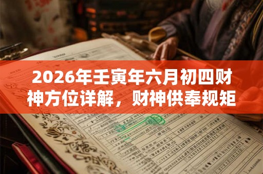 2026年壬寅年六月初四财神方位详解，财神供奉规矩