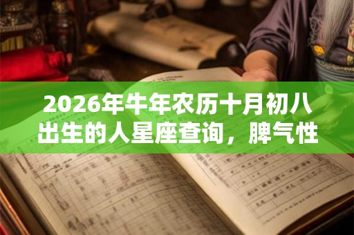 2026年牛年农历十月初八出生的人星座查询，脾气性格有什么特征？