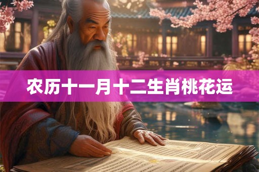 农历十一月十二生肖桃花运