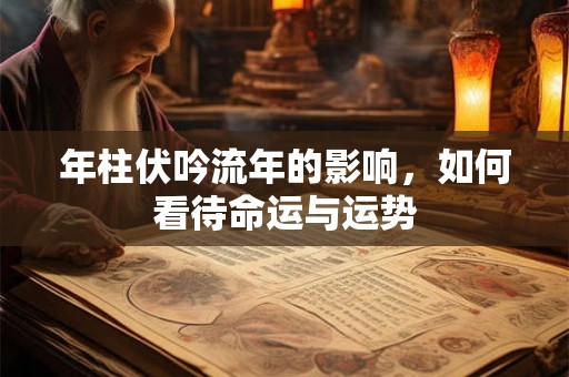 年柱伏吟流年的影响，如何看待命运与运势