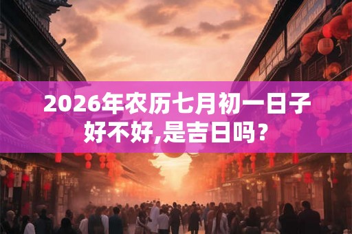 2026年农历七月初一日子好不好,是吉日吗? 2026年农历七月初一日子好不好,是吉日吗?