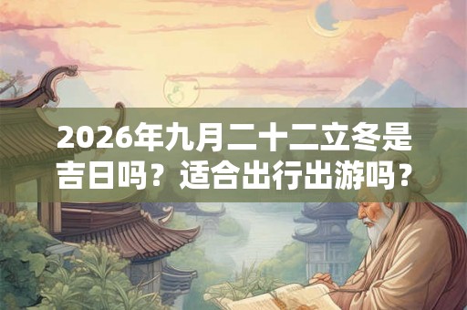 2026年九月二十二立冬是吉日吗？适合出行出游吗？