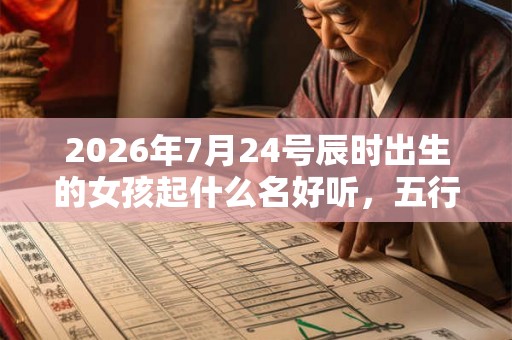 2026年7月24号辰时出生的女孩起什么名好听，五行是什么？