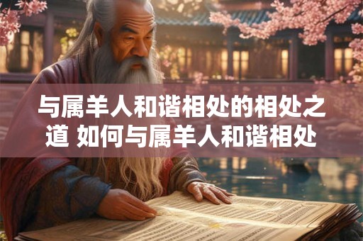 与属羊人和谐相处的相处之道 如何与属羊人和谐相处