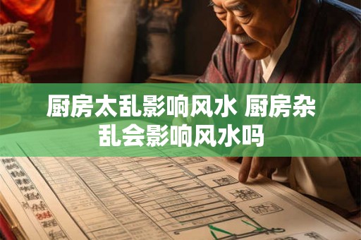 厨房太乱影响风水 厨房杂乱会影响风水吗