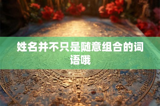 姓名并不只是随意组合的词语哦