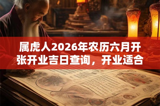属虎人2026年农历六月开张开业吉日查询,开业适合送什么? 属虎人2026年农历六月开张开业吉日查询,开业适合送什么?