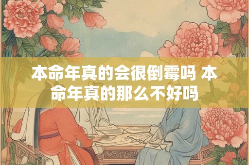 本命年真的会很倒霉吗 本命年真的那么不好吗