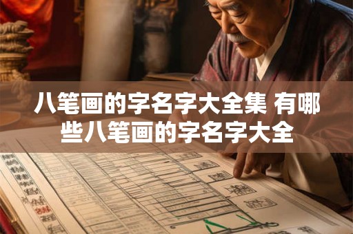 八笔画的字名字大全集 有哪些八笔画的字名字大全