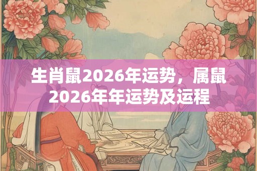 生肖鼠2026年运势,属鼠2026年年运势及运程 生肖鼠2026年运势,属鼠2026年年运势及运程
