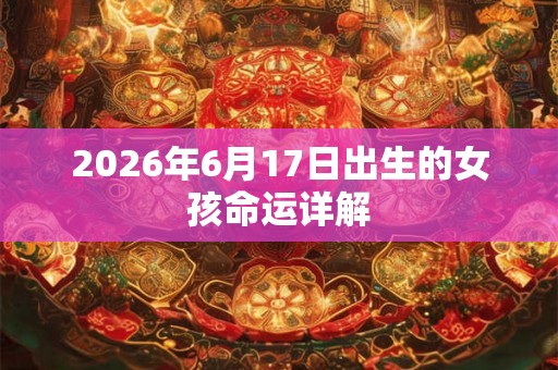 2026年6月17日出生的女孩命运详解