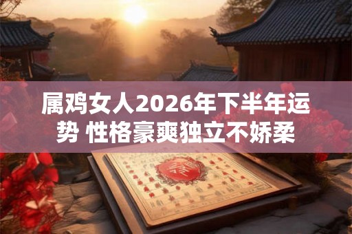 属鸡女人2026年下半年运势 性格豪爽独立不娇柔 属鸡女人2026年下半年运势 性格豪爽独立不娇柔