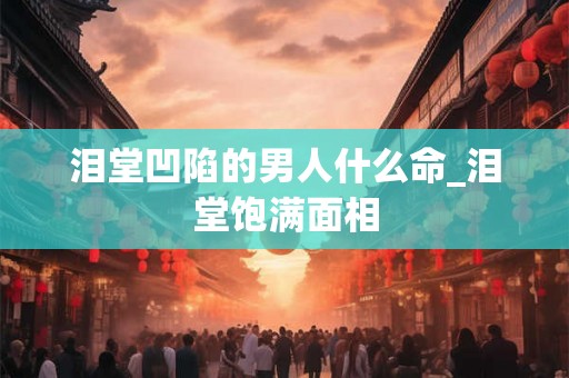 泪堂凹陷的男人什么命_泪堂饱满面相