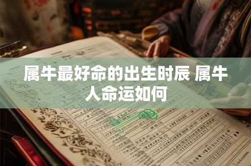 属牛最好命的出生时辰 属牛人命运如何