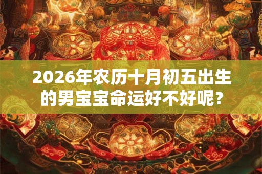2026年农历十月初五出生的男宝宝命运好不好呢？