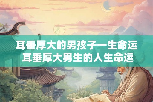耳垂厚大的男孩子一生命运 耳垂厚大男生的人生命运