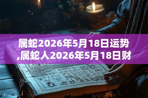 属蛇2026年5月18日运势,属蛇人2026年5月18日财运,生肖蛇2026年5月18日运势