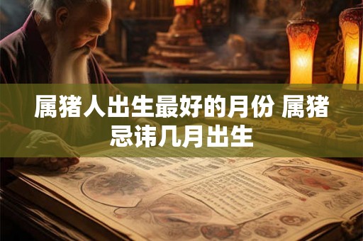 属猪人出生最好的月份 属猪忌讳几月出生