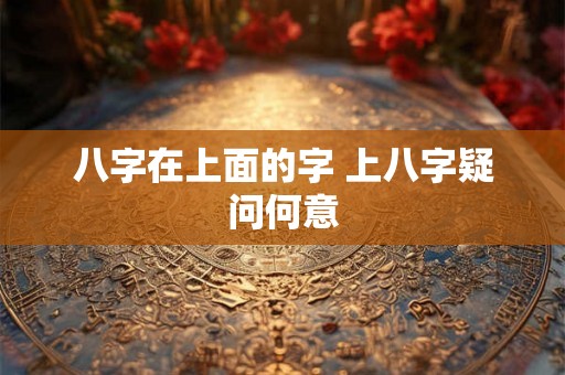 八字在上面的字 上八字疑问何意
