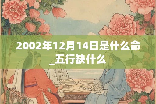 2002年12月14日是什么命_五行缺什么 2002年12月14日是什么命_五行缺什么
