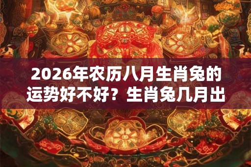 2026年农历八月生肖兔的运势好不好？生肖兔几月出生最好？