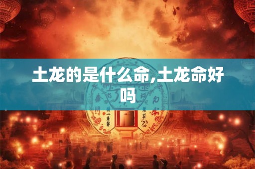 土龙的是什么命,土龙命好吗
