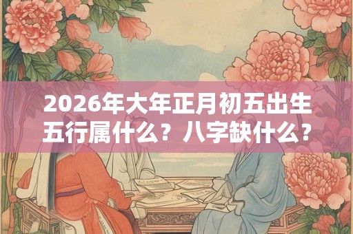 2026年大年正月初五出生五行属什么？八字缺什么？