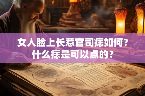 女人脸上长惹官司痣如何？什么痣是可以点的？