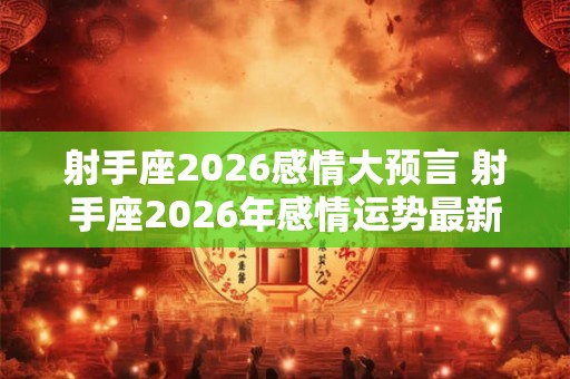 射手座2026感情大预言 射手座2026年感情运势最新分析