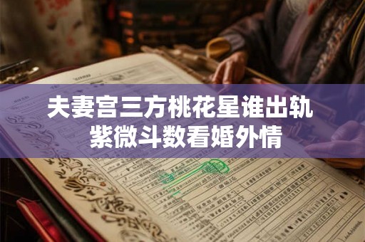 夫妻宫三方桃花星谁出轨  紫微斗数看婚外情