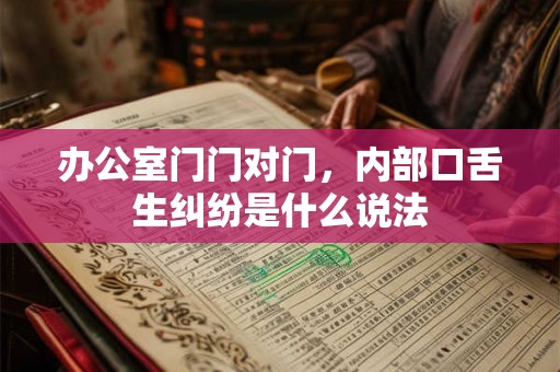 办公室门门对门，内部口舌生纠纷是什么说法