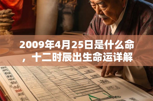 2009年4月25日是什么命，十二时辰出生命运详解