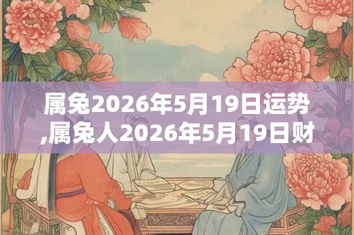 属兔2026年5月19日运势,属兔人2026年5月19日财运,生肖兔2026年5月19日运势