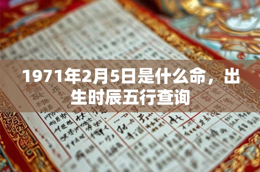 1971年2月5日是什么命,出生时辰五行查询 1971年2月5日是什么命,出生时辰五行查询