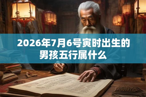 2026年7月6号寅时出生的男孩五行属什么