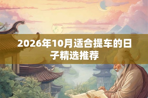 2026年10月适合提车的日子精选推荐