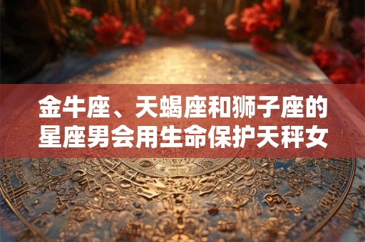 金牛座、天蝎座和狮子座的星座男会用生命保护天秤女的宠爱之人