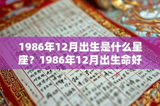 1986年12月出生是什么星座?1986年12月出生命好吗 1986年12月出生是什么星座?1986年12月出生命好吗