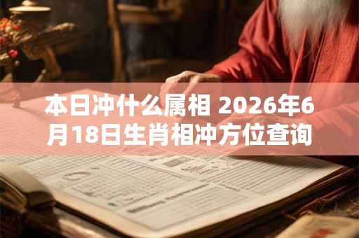 本日冲什么属相 2026年6月18日生肖相冲方位查询 本日冲什么属相 2026年6月18日生肖相冲方位查询