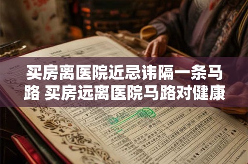 买房离医院近忌讳隔一条马路 买房远离医院马路对健康的影响 买房离医院近忌讳隔一条马路 买房远离医院马路对健康的影响