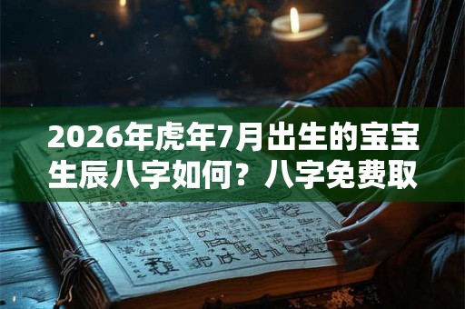 2026年虎年7月出生的宝宝生辰八字如何？八字免费取名精选！