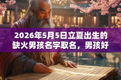 2026年5月5日立夏出生的缺火男孩名字取名，男孩好听名字
