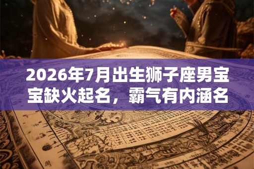 2026年7月出生狮子座男宝宝缺火起名,霸气有内涵名字大全 2026年7月出生狮子座男宝宝缺火起名,霸气有内涵名字大全