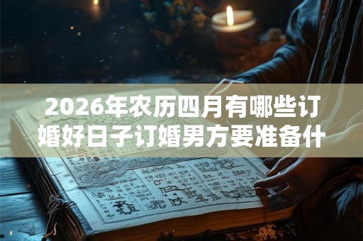 2026年农历四月有哪些订婚好日子订婚男方要准备什么