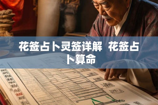 花签占卜灵签详解  花签占卜算命